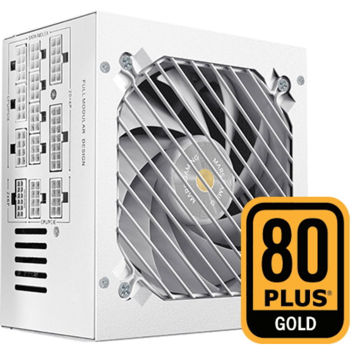 Mars Gaming MPB850PSI 850W ATX 3.1 PCIe 5.1 80 Plus Gold Blanco
